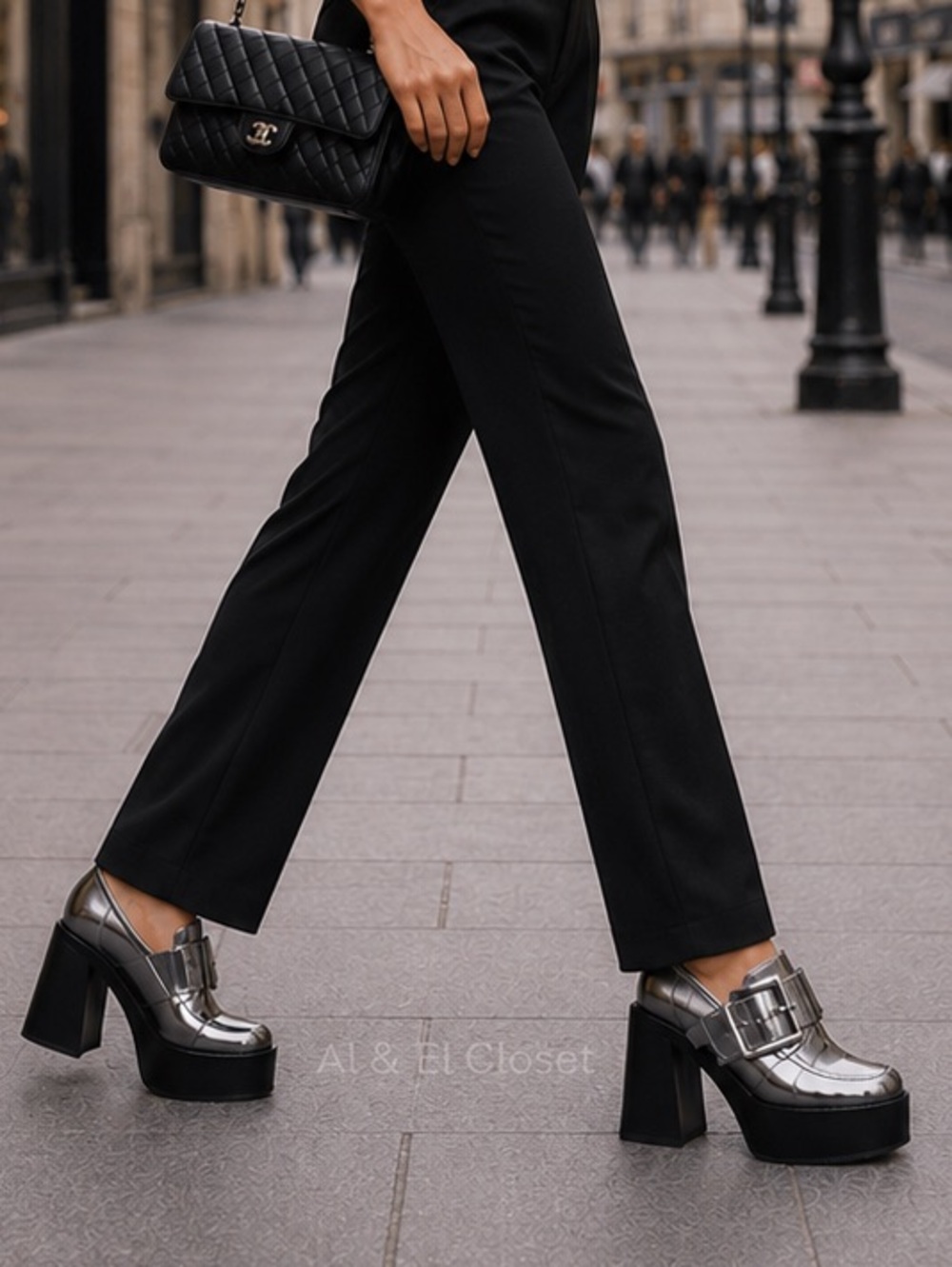 MICHAEL Michael Kors Colby Platform Loafers Gunmetal Metallic Leather SZ 6M NWB